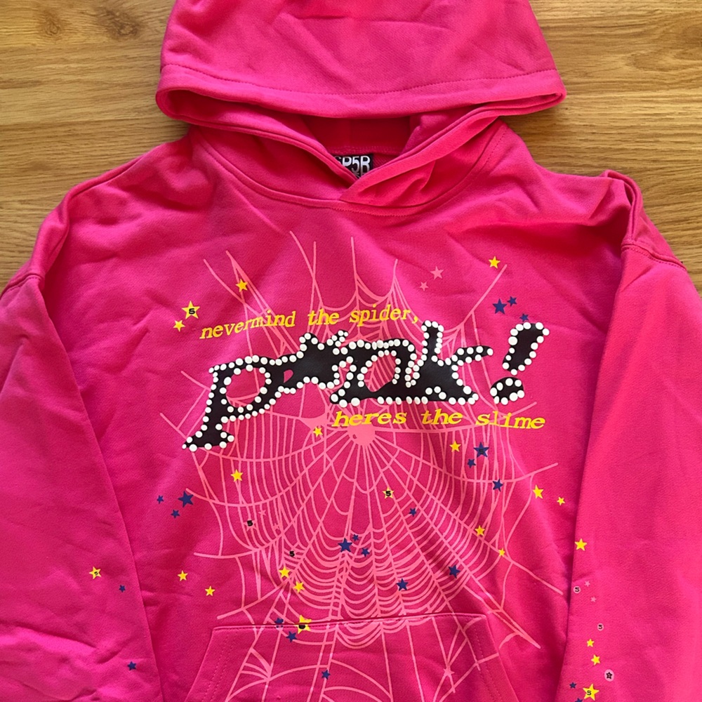 Sp5der P*NK V2 Hoodie - Tags On - Size Medium